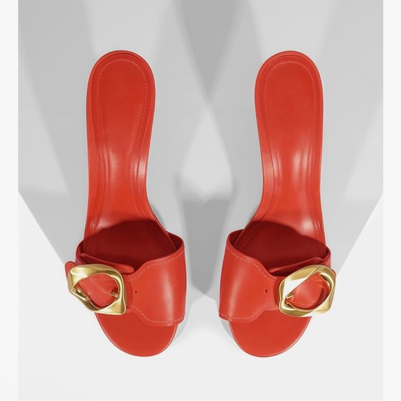 Buckle Slide Heeled Sandals - Picture 2 of 5